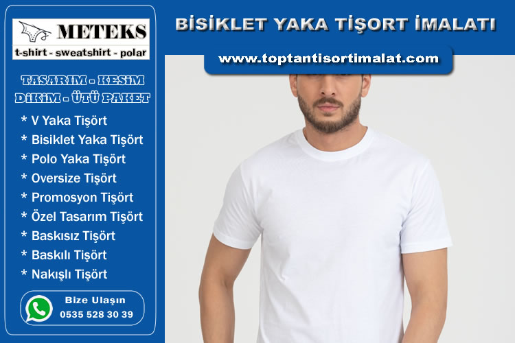 Bisiklet Yaka Tişört İmalatı